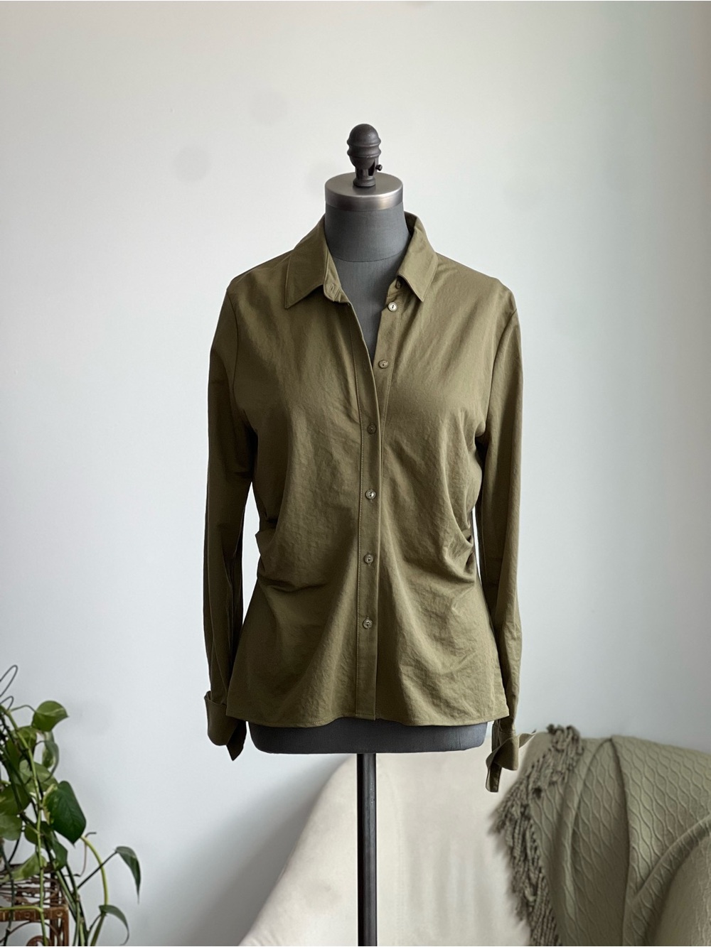 Olive Green Button Down Shirt